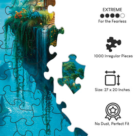 Irregular pieces from Normic challenge advanced puzzlers with precise fits.