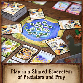 North Star Games Evolution predator-illustration highlights risk and balance in your ecosystem.