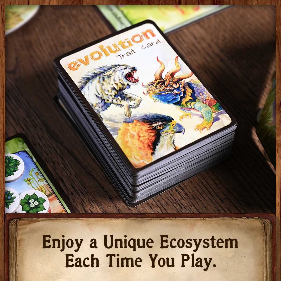North Star Games Evolution tactical-play highlights decision-making under changing resource conditions.