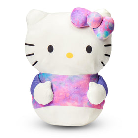 Northwest Hello Kitty Cloud Hugger Pillow face detail highlights soft, cuddly hello kitty design.