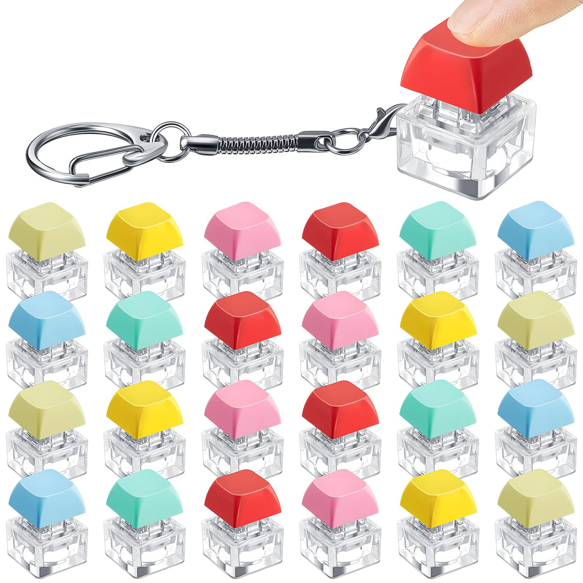 Nosiny 24-piece keyboard fidget toys set in color variety for on-the-go relief