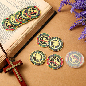 Nosiny Armor of God coin detailed design showcases craftsmanship and symbolism