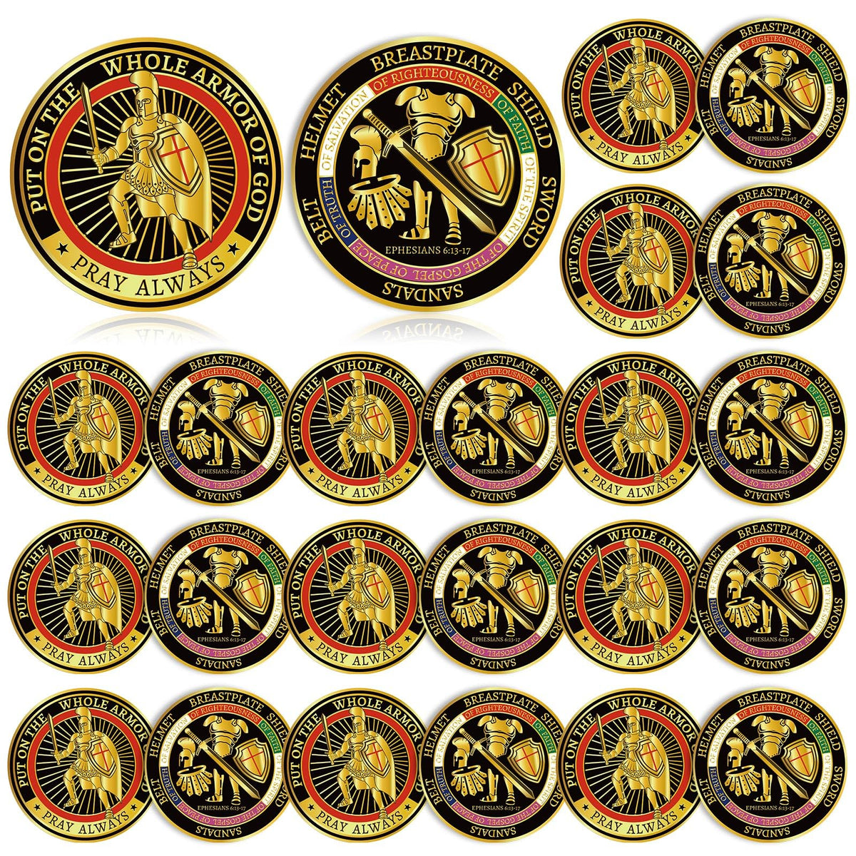 Nosiny Armor of God coin front design highlighting craftsmanship