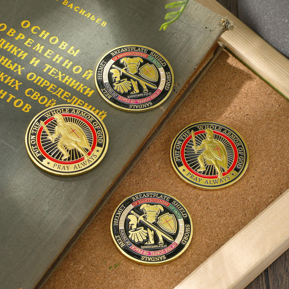 Nosiny Armor of God coin size and thickness for easy handling