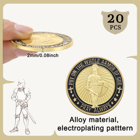 Nosiny Armor of God coins 4 cm diameter offer comfortable handling.