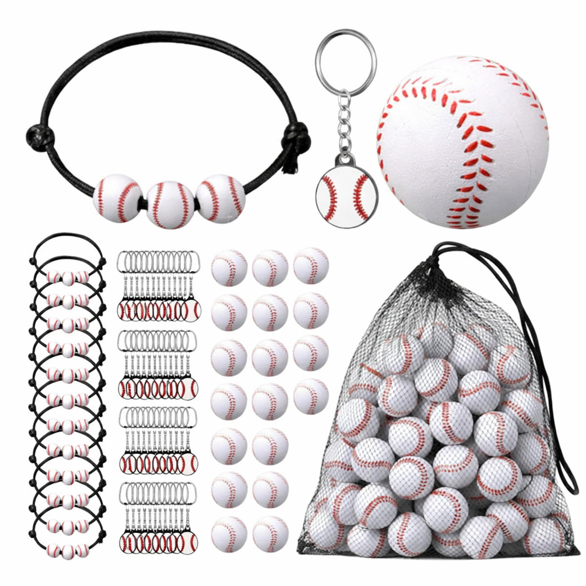 Nosiny baseball bracelet collection adds color to party favors and keepsakes