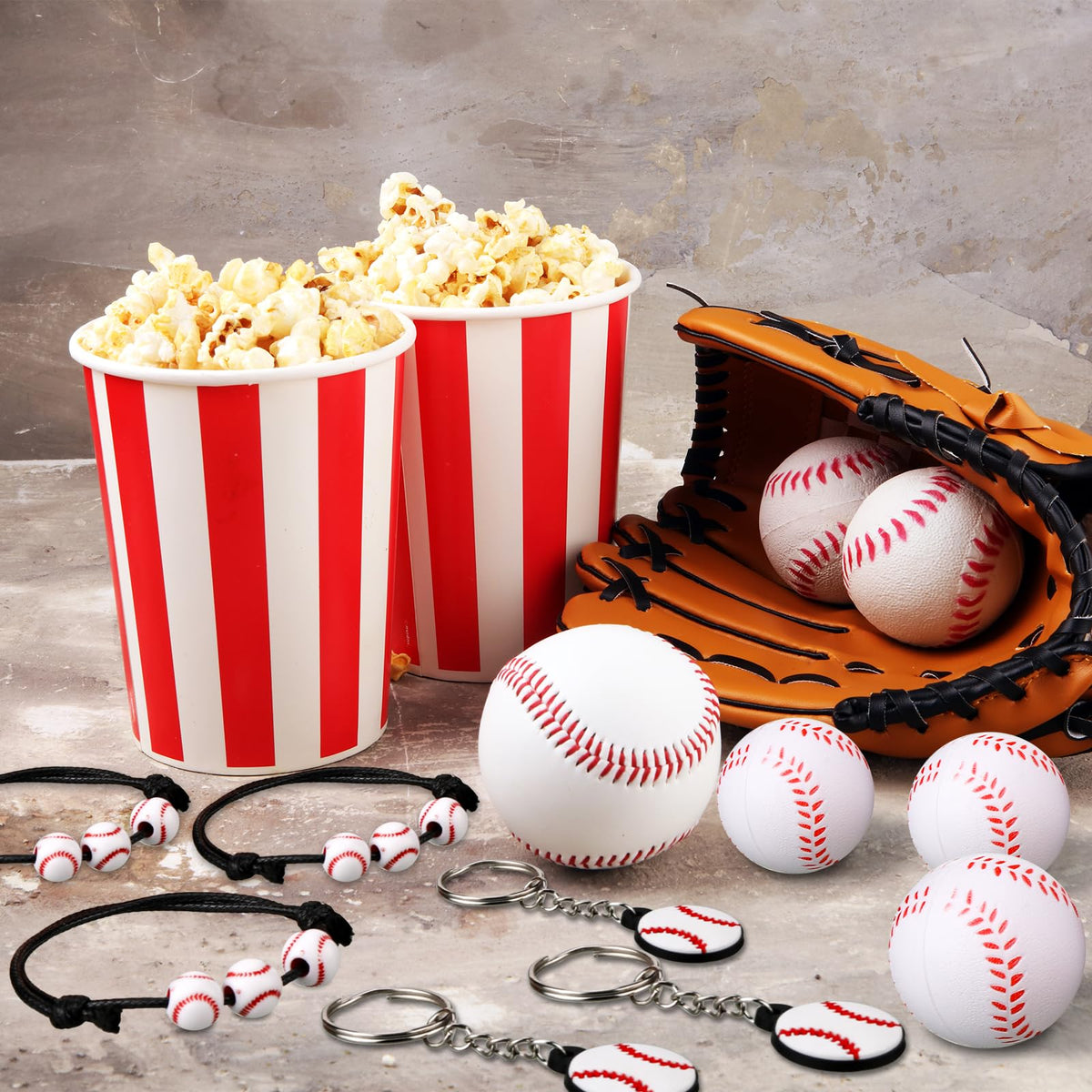 Nosiny baseball keychain set is lightweight and durable for guest keepsakes