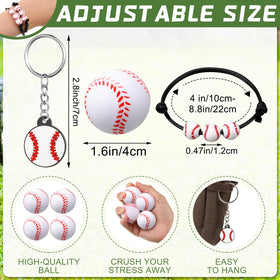 Nosiny baseball stress ball close-up shows a soft, squeezable texture