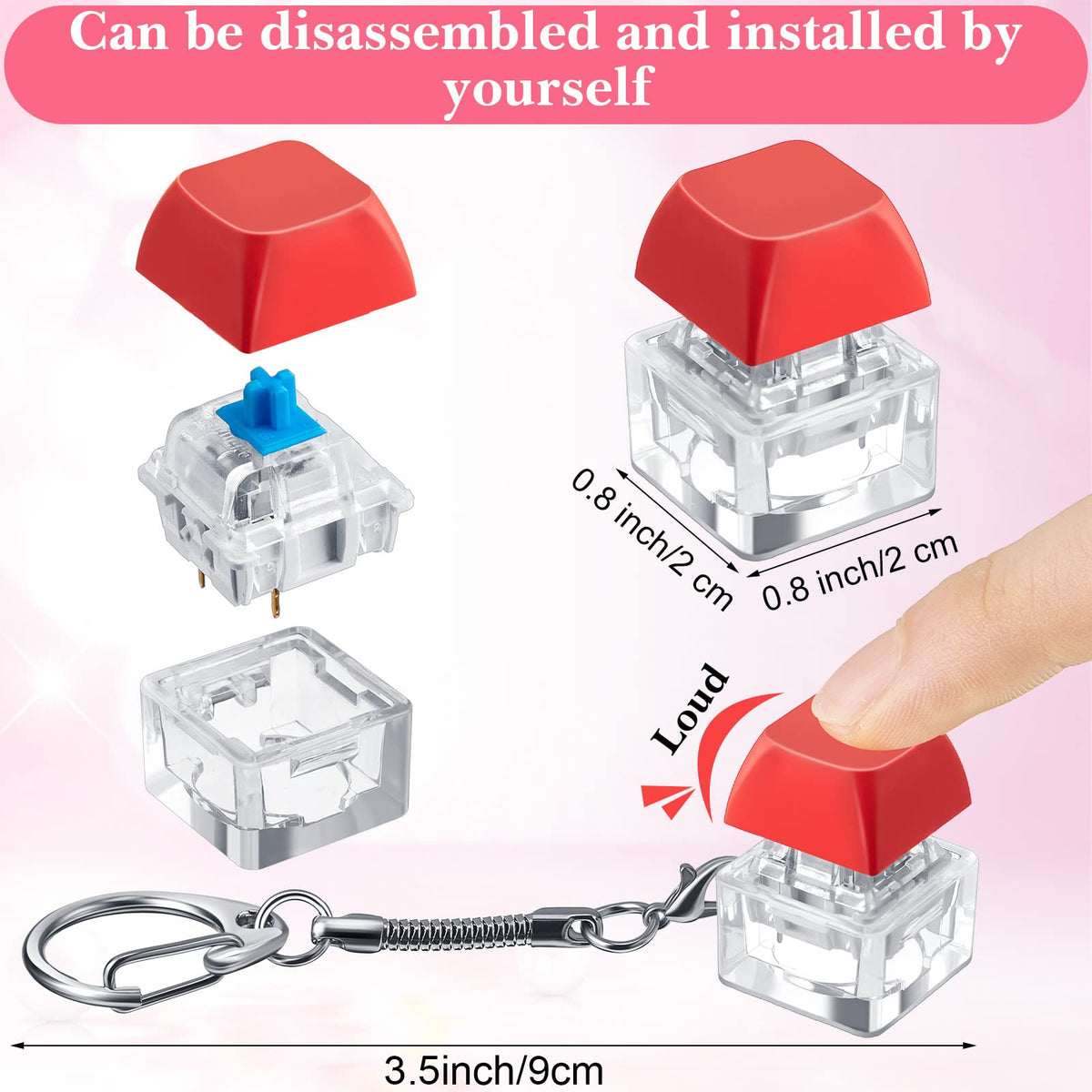 Nosiny keyboard fidget keychains colorful collection offering tactile distraction and focus