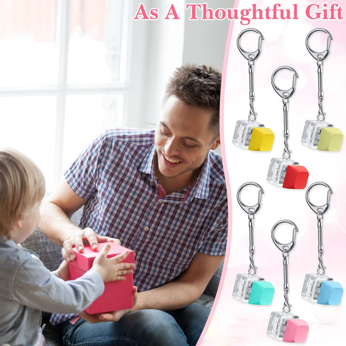 Lightweight, portable keychain with chain and lobster clasp