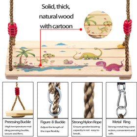 NOSTIFY outdoor swing for kids, height adjustable to fit growing children