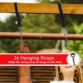 NOSTIFY snap hooks and hanging straps ensure quick, secure setup.