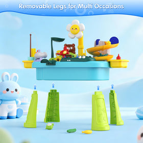 Noufwa water table adjustable legs support desk or floor play.