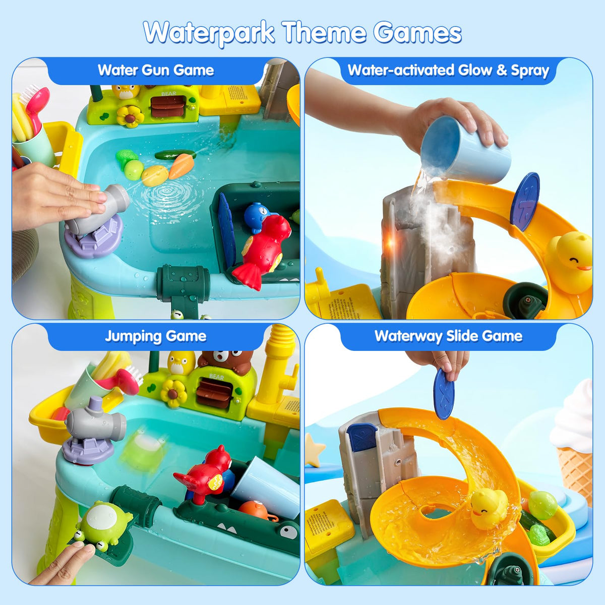 Noufwa water table safe non-toxic ABS plastic for safe backyard fun.
