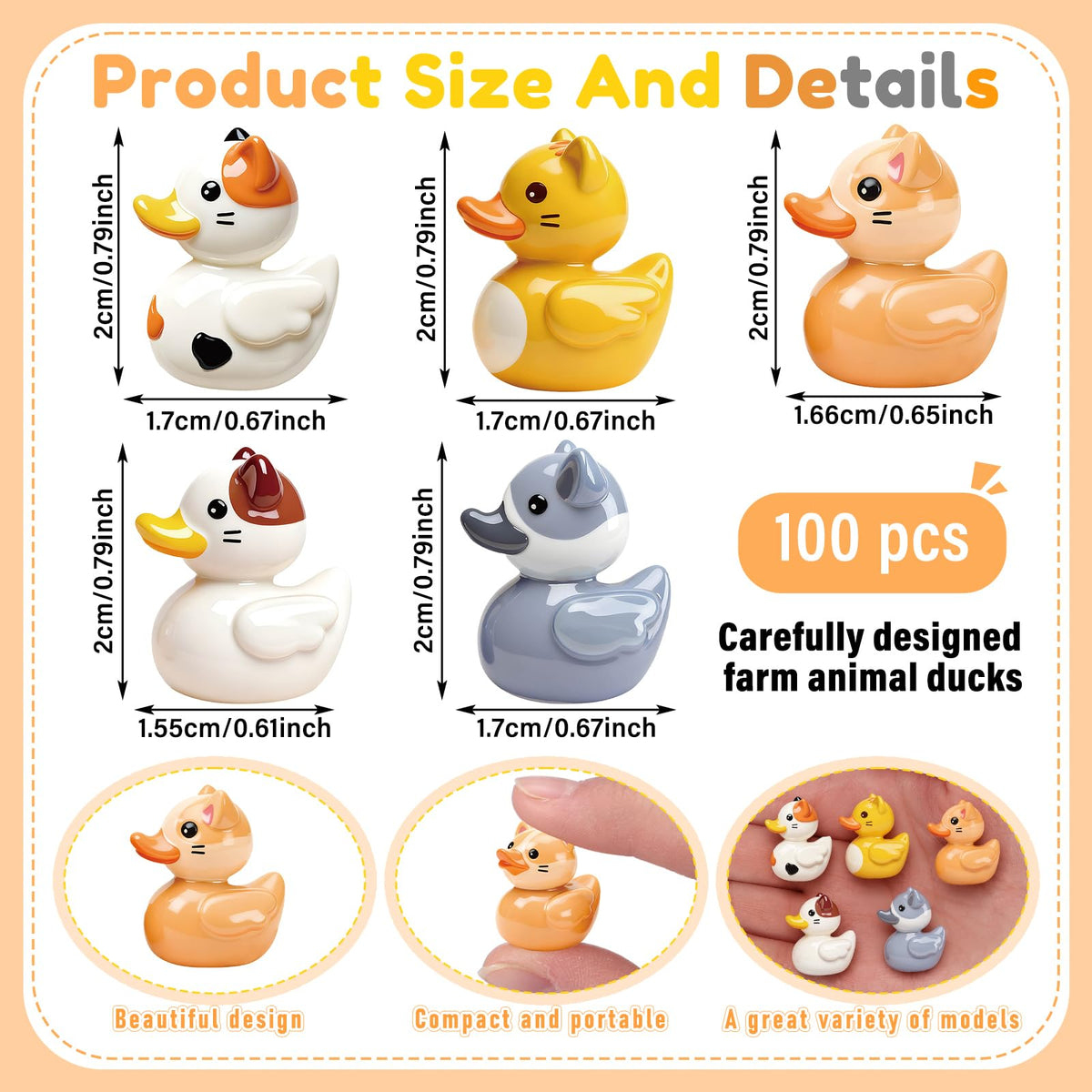 Novabright cat duck figurine set for DIY crafts and scrapbooking projects