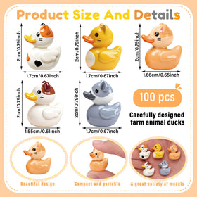 Novabright cat duck figurine set for DIY crafts and scrapbooking projects