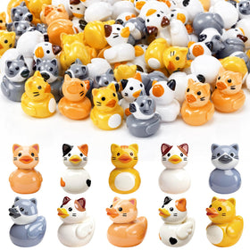Novabright mini resin cat duck figurine for tabletop decor and gifting