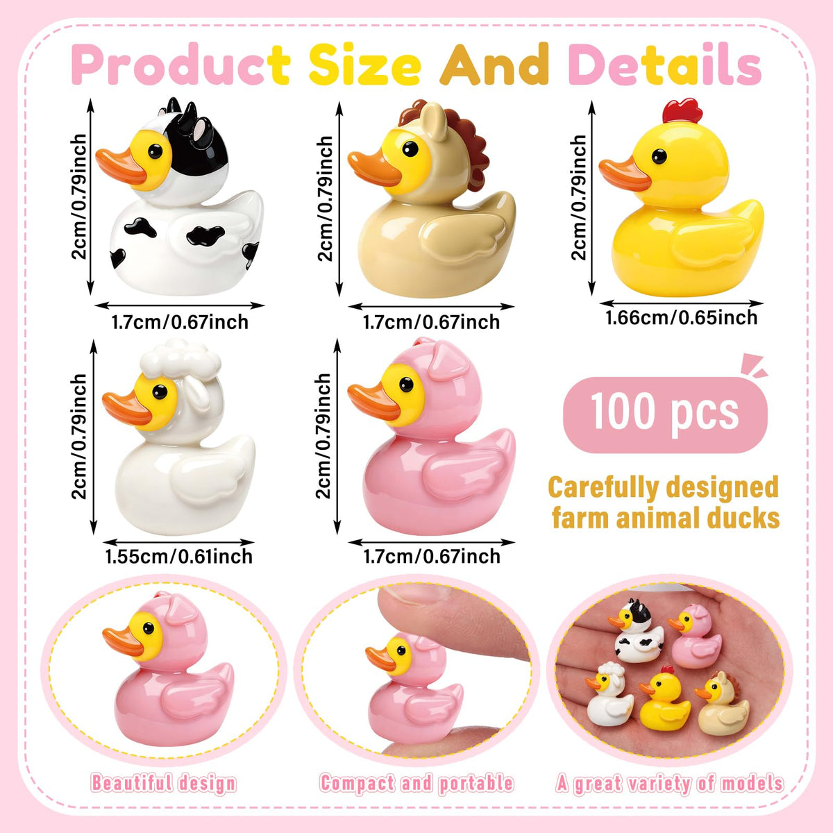 Novabright duck chicken figurine for DIY crafts and festive decorations.