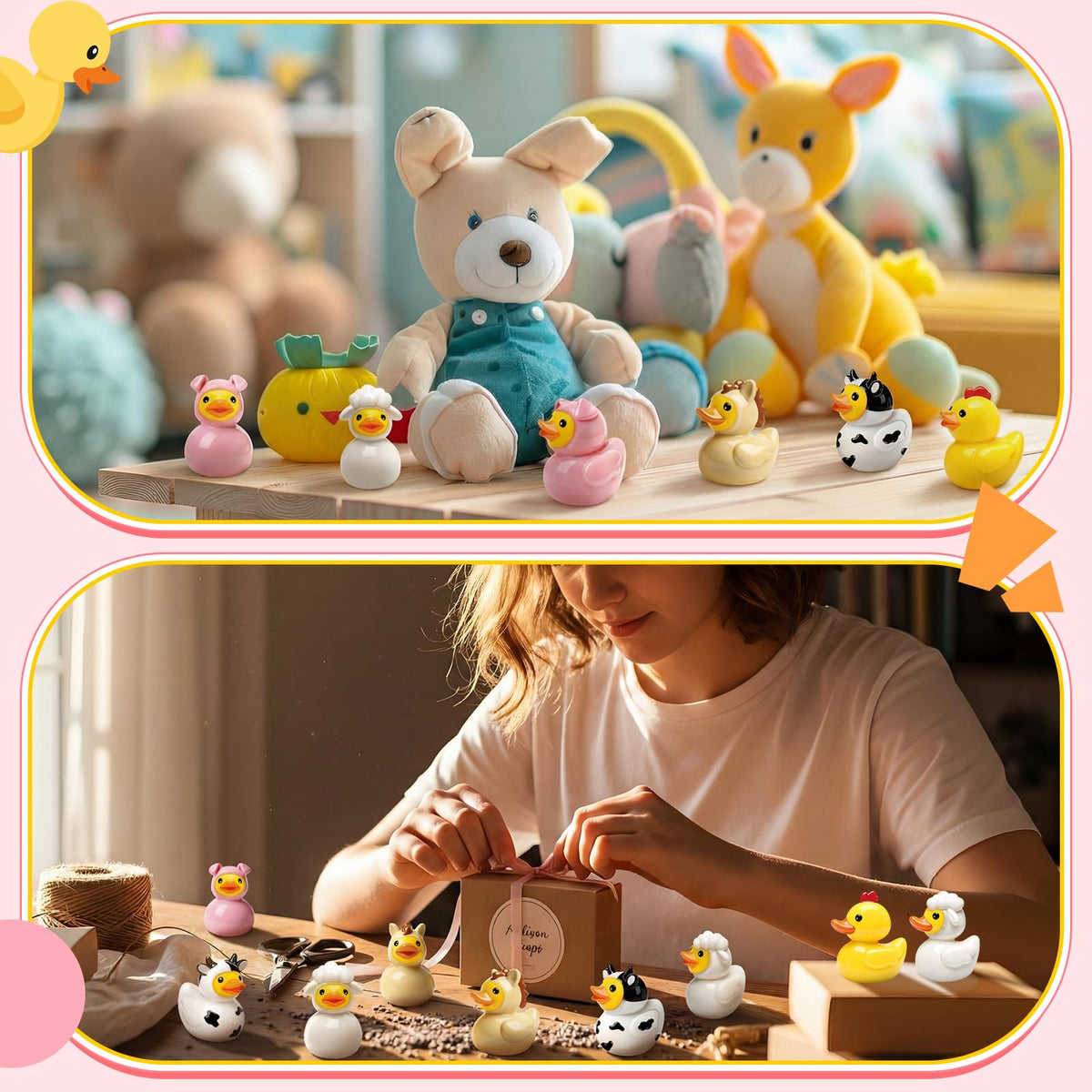 Novabright resin ducks collection for mixed displays and surprises.