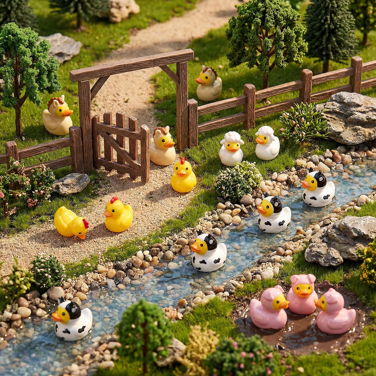 Novabright duck sheep figurine for scrapbooks and creative projects.