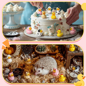 Novabright yellow duck figurine for party favors and playful decor.