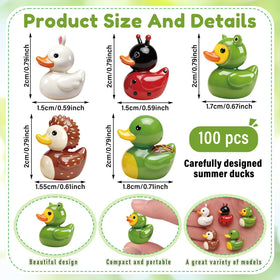 Novabright resin duck figurines ideal for scrapbooks and handmade gifts