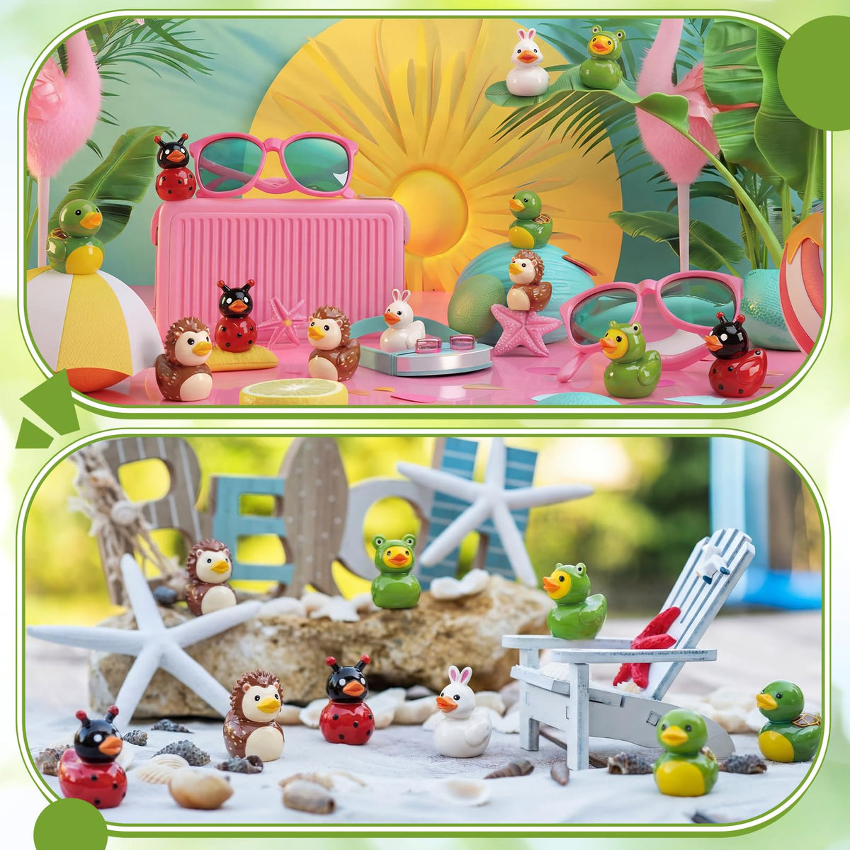 Novabright summer duck designs for fairy garden accents