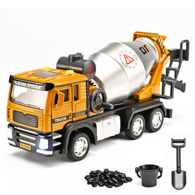 NOVAFUSION cement mixer truck diecast cab supports durable daily play.