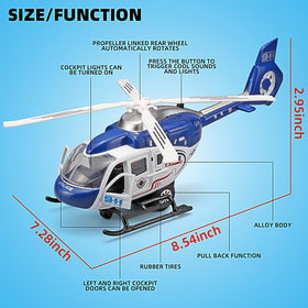 NOVAFUSION Kids Helicopter Blue cockpit detail enhances realistic pretend flights.