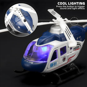 NOVAFUSION Kids Helicopter Blue pull-back action encourages independent, energetic play.