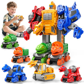 Novaluki 6-in-1 transformer dinosaur trucks invite imaginative play and STEM exploration.