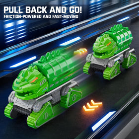 Novaluki brachiosaurus mixer truck adds mixing play to projects.