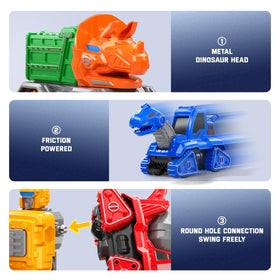 Novaluki easy-assembly dinosaur cars for quick setup and action.