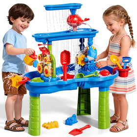 Novaluki sand-water-table castle molds help kids shape imaginative sand structures.