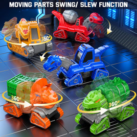 Novaluki stegosaurus transportation truck sparks storytelling and imagination.