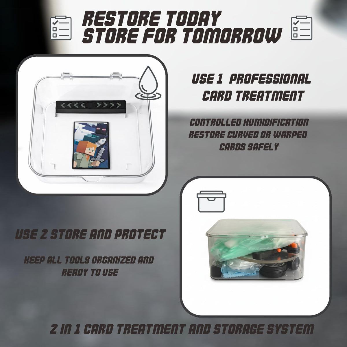 NOVATRA Professional Card Repair Kit protective wax finish preserves restored cards