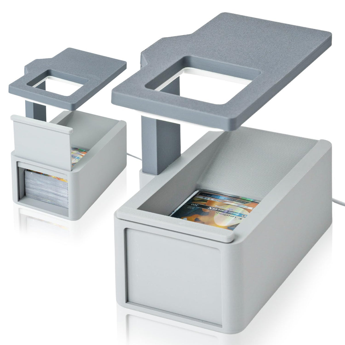 NOVATRA Trading Card Scanner Pro LED light provides glare-free, bright illumination for cards.