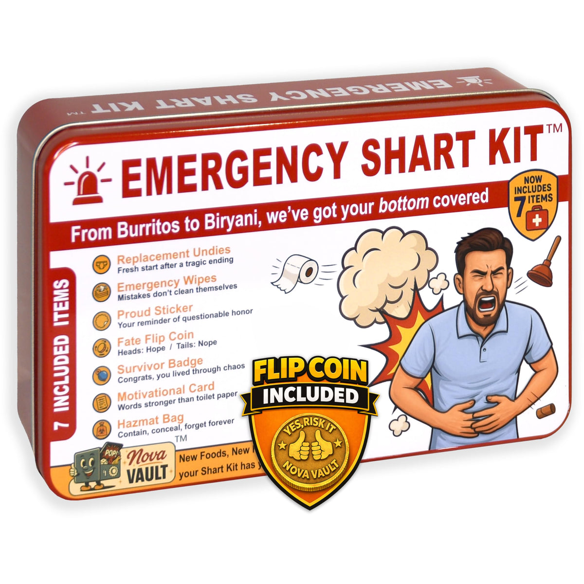 Nova Vault funny emergency shart kit wet wipes for quick cleanup after a prank