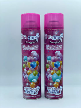 Novedades Peyma Mega Shine 2-Pack packshot highlights the glossy finish on surfaces.