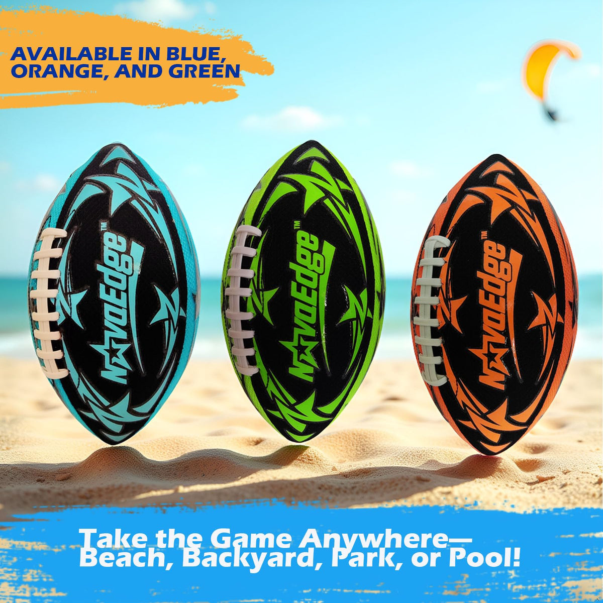 NovaEdge Hydro Water Football shows real double laces for enhanced wet grip