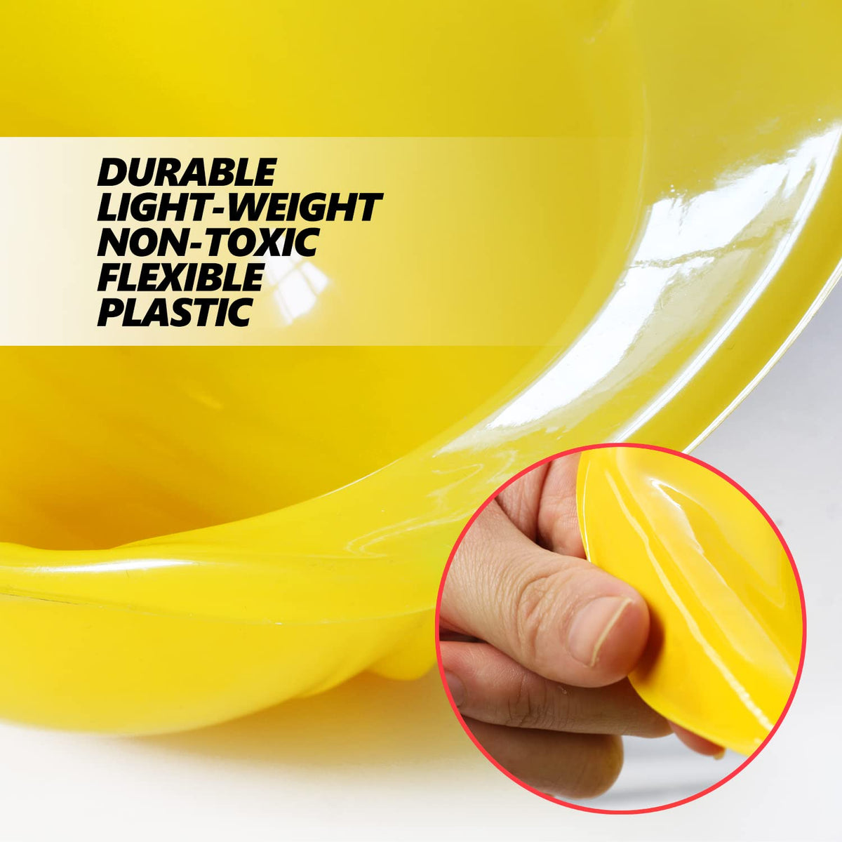 Lightweight construction hat made of durable plastic for comfortable wear