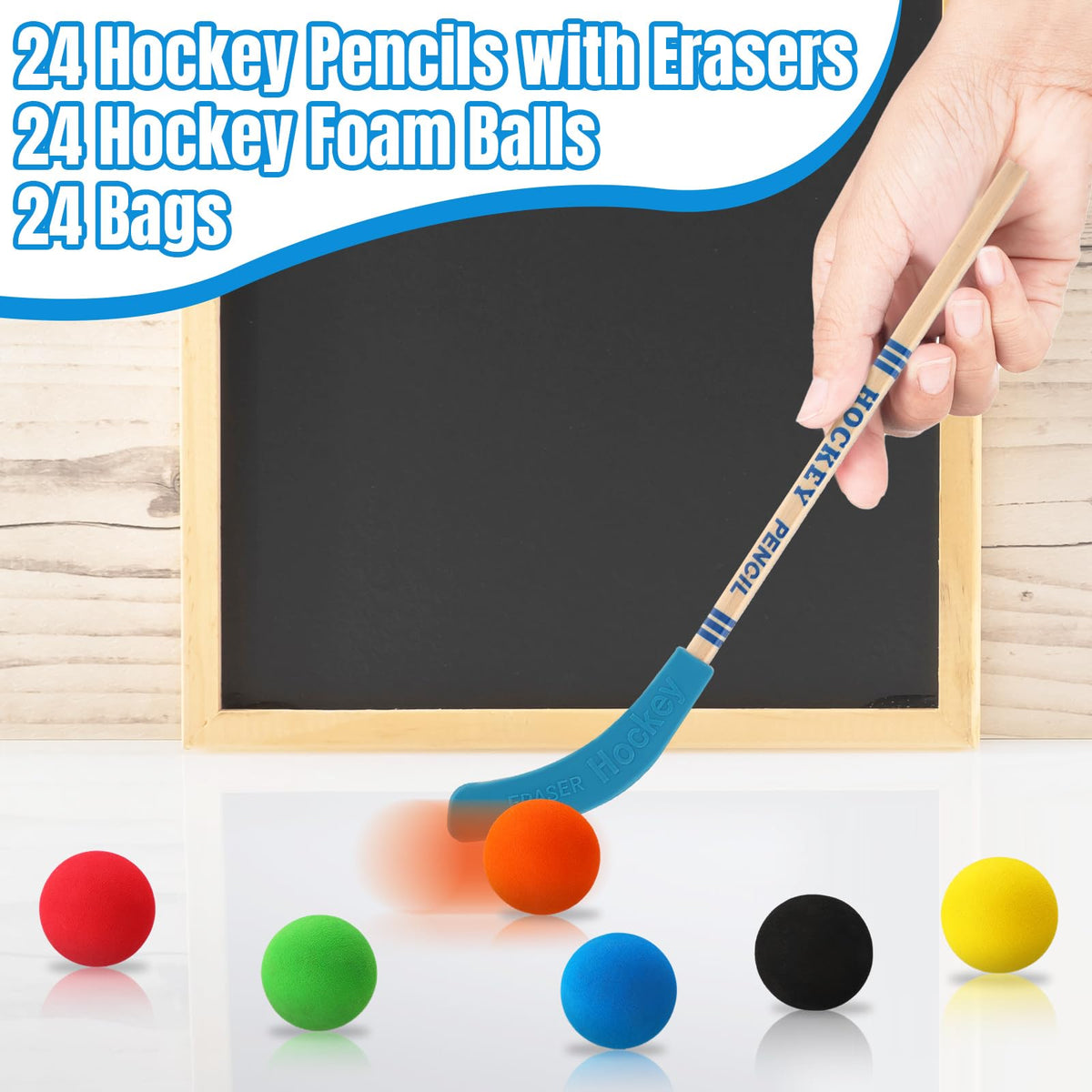 Noveread hockey gift set—complete party pack for classrooms and celebrations.