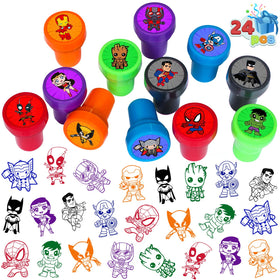 Novovida superhero stampers with 12 designs for party crafts.