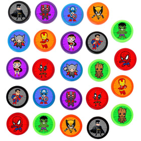 Novovida superhero stampers with pre-inked design for easy use.