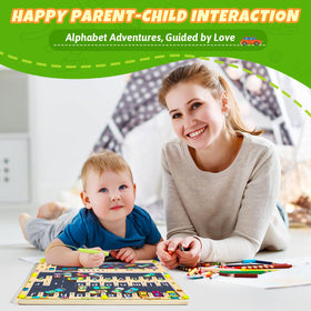 NOWRICH magnetic alphabet maze board travel compact demonstrates on the go learning anywhere.
