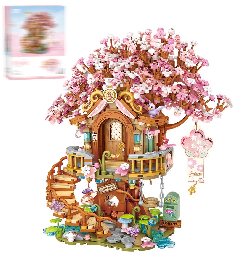 Noziaa Japanese Sakura Tree House blocks for elegant home decor.