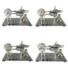 N/P Qing Shuang Stirling engine alcohol lamp setup demonstrates heat to mechanical motion