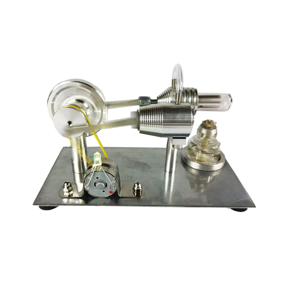 N/P Qing Shuang Stirling engine aluminum flywheel adds smooth rotation for gentle demonstrations
