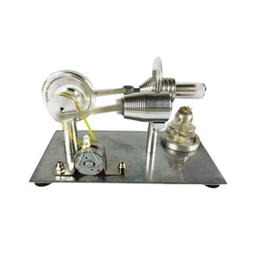 N/P Qing Shuang Stirling engine aluminum flywheel adds smooth rotation for gentle demonstrations
