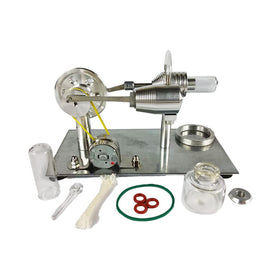 N/P Qing Shuang Stirling engine base with LED lighting offers a stable educational display